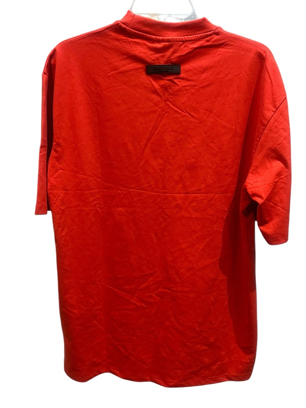 Fear of God Men’s Essentials Red Tee with Raised Font Size Large NWOT - Picture 3 of 9